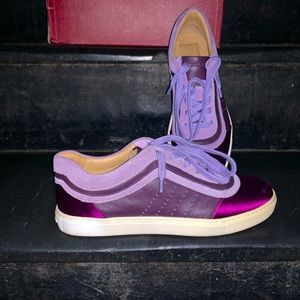 Bally’s, Youth Girl, Satin, Suede & Leather Sneaker, Sz 4/ EU 35, EEUC